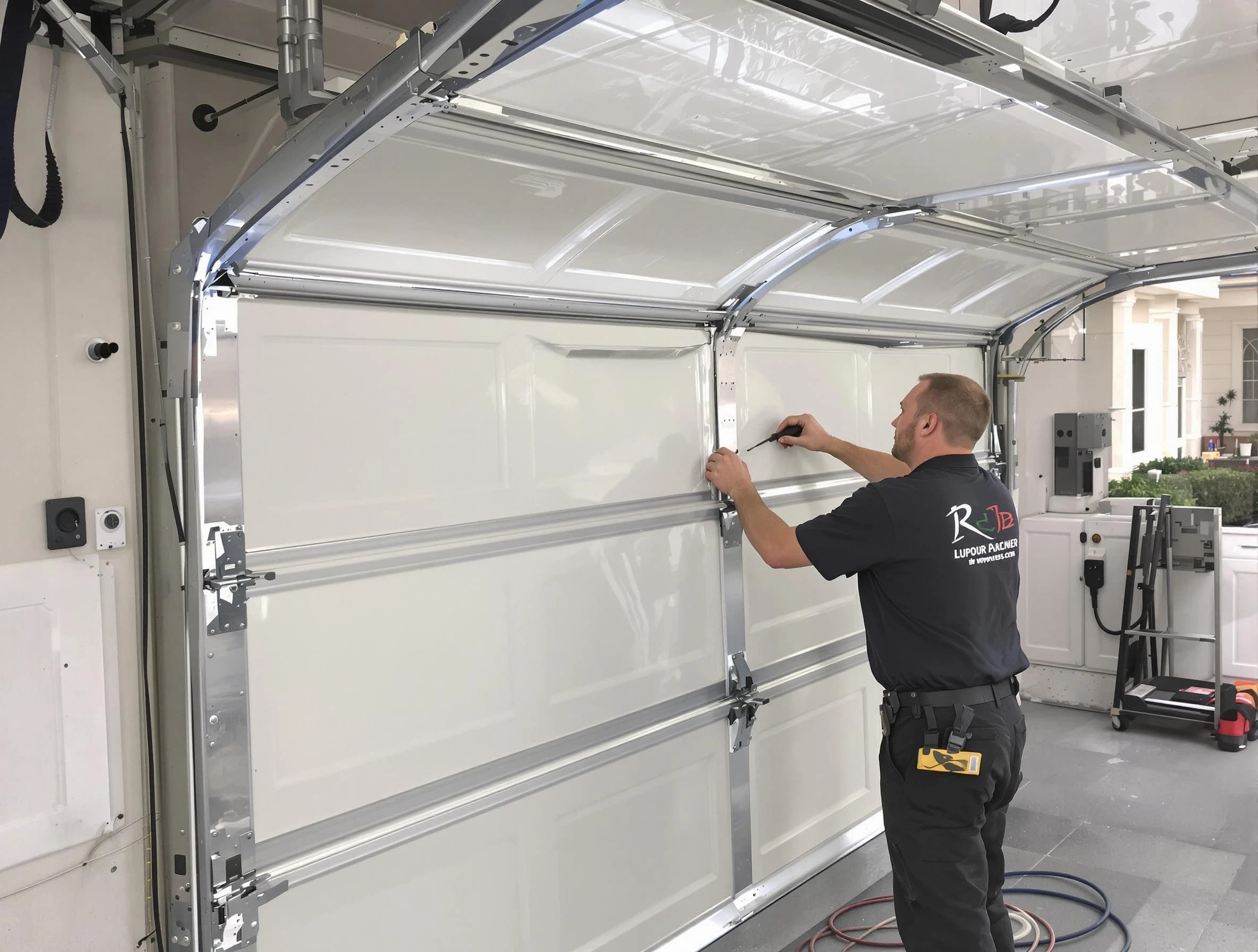 Holly Springs Garage Door Repair professional performing panel repair in Holly Springs