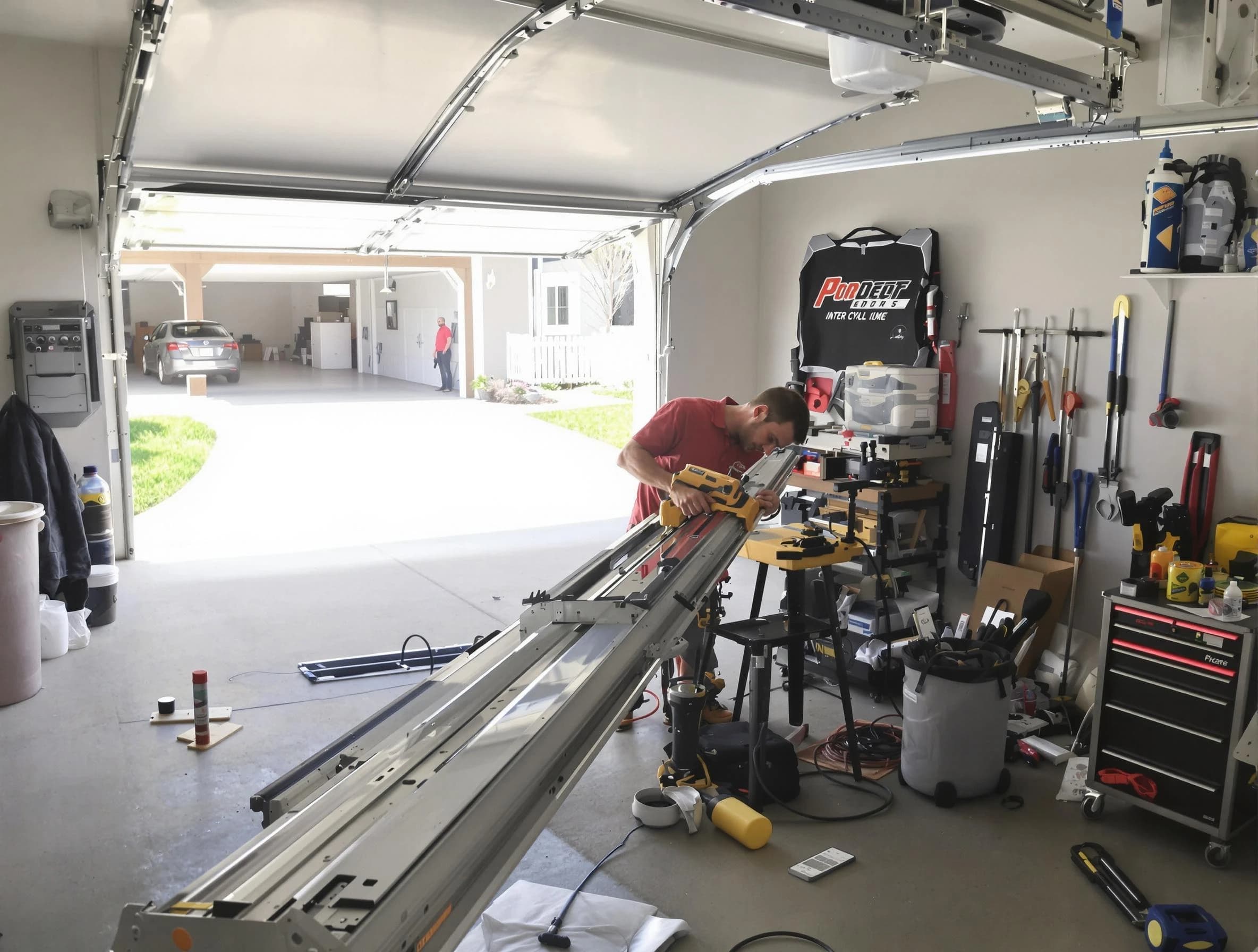 Holly Springs Garage Door Repair expert performing track repair in Holly Springs
