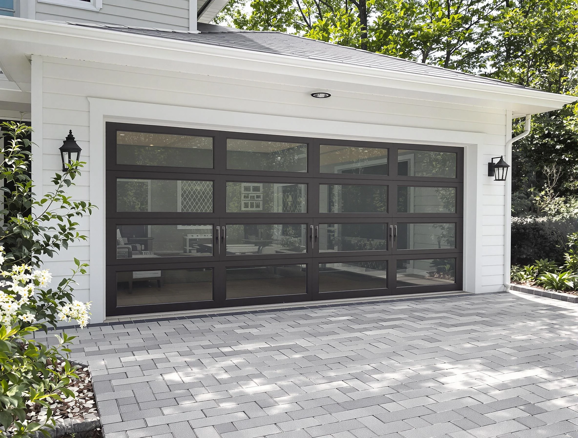Holly Springs Garage Door Repair design specialist presenting custom garage door options to Holly Springs homeowner